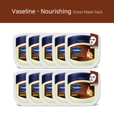 パック・フェイスマスク Vaseline Sheet Mask Pack kiiro Vaseline Nourishing Sheet Mask Pack 10 pcs | eBay