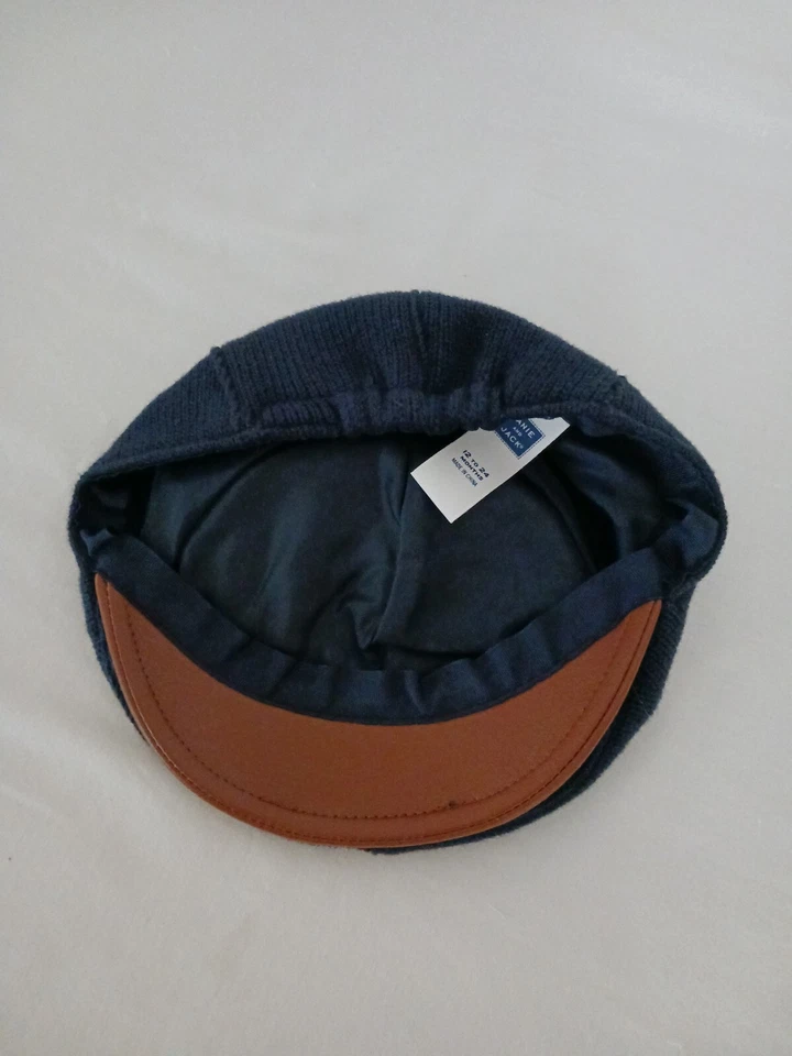 Janie & Jack Blue/Brown Newsboy Cap Hat Size 12-24 Months - Image 3 of 4