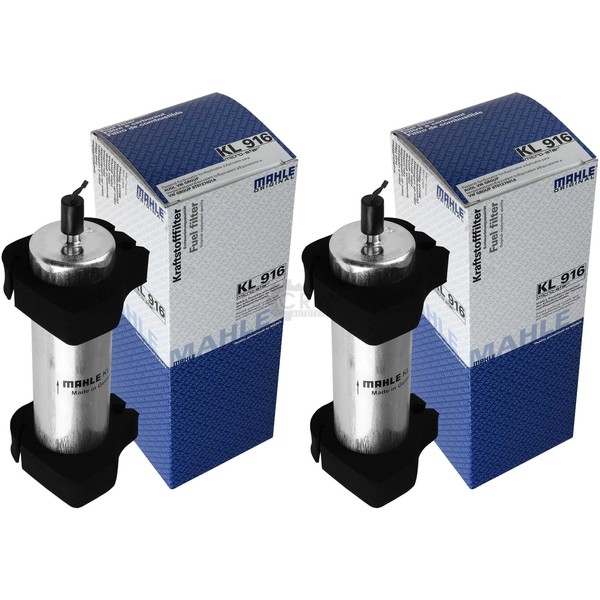 2X Mahle / Knecht Kraftstofffilter KL 916 Fuel Filter-image