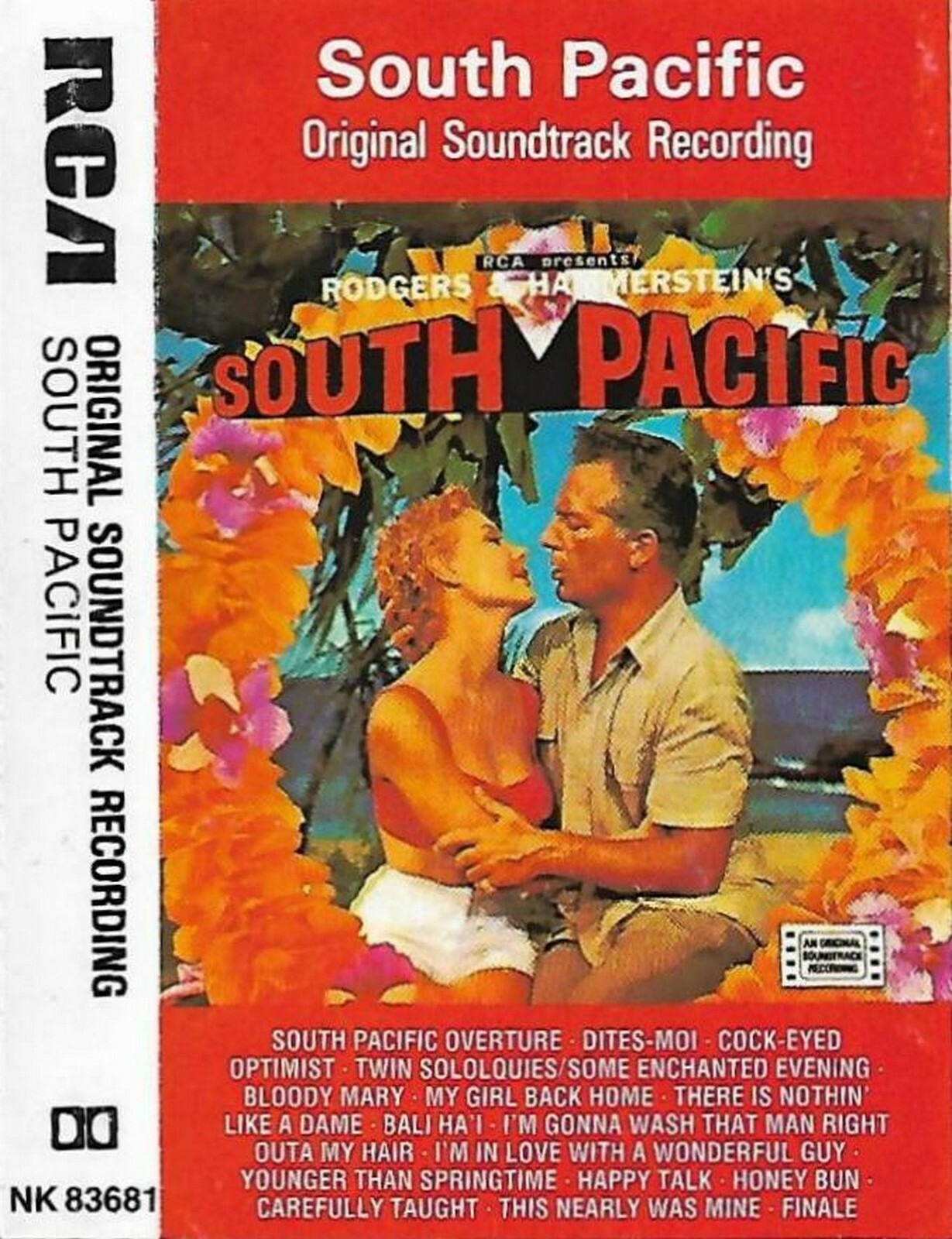 Rodgers & Hammerstein SOUTH PACIFIC ORIGINAL SOUNDTRACK RECORDING CASSETTE ALBUM