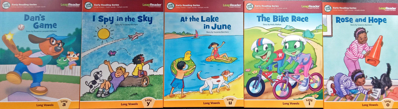 LeapFrog LeapReader 5 Book Job Lot Leap Frog Bike Race Rose And Hope Dan's Game