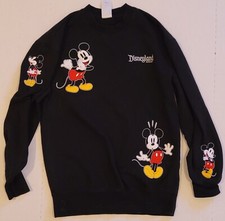Disney Parks Size Small Walt Disney World Mickey Black Long Sleeve Sweatshirt