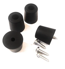 4 Similar Penn Elcom F1686/25  Amp Rubber Feet / Speaker Bumper 1"x1" w/ screws