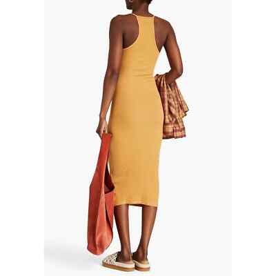 knee length dresses for ladies Threadbare Women's Black Sleeveless Rib Jersey 2-in-1 Midi Dress with  Poplin Skirt main image 1