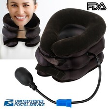Air Inflatable Cervical Traction Neck Pillow  Headache Shoulder Pain Relief Brace
