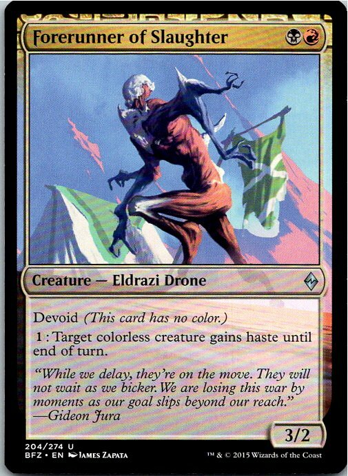 Forerunner of Slaughter 1x FOIL BFZ MTG Battle for Zendikar Uncommon MINT black red Forerunner of Slaughter 1x FOIL BFZ MTG Battle for Zendikar Uncommon MINT black red