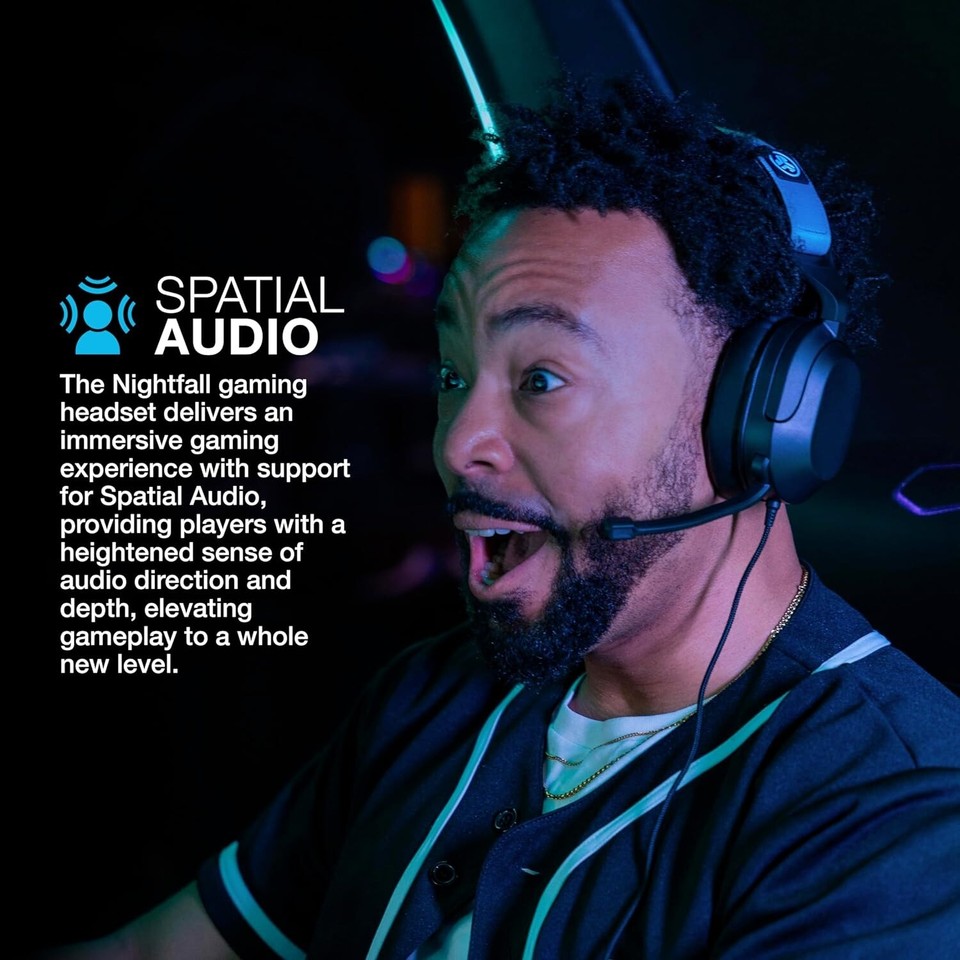 Jlab Nightfall JLab Nightfall Wired Gaming Headset Over Ear, Boom Mic, PS5, PS4, XBox ...