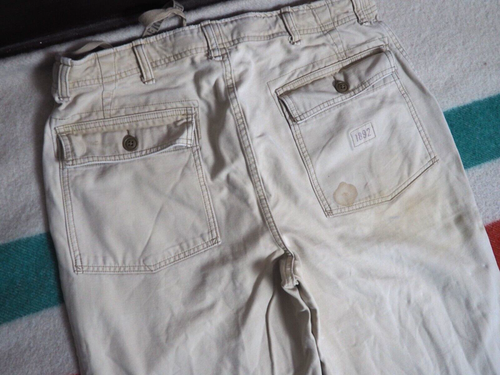 Vintage Y2k 2000er Abercrombie Fitch Militär Fatigues verwaschen 34x31 hellbraun Para Hose Herren - Bild 4 von 11