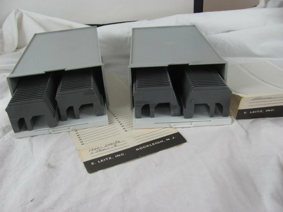 2 - Leitz Wetzlar Slide Storage Boxes - Each Box Holds 72 35mm 2X2 Slides Tray - Image 2 of 4