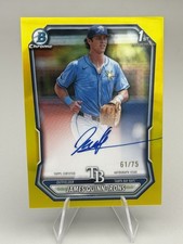James Quinn-Irons 2026 Bowman Chrome Auto Yellow Refractor /75 Card #CPA-JQU