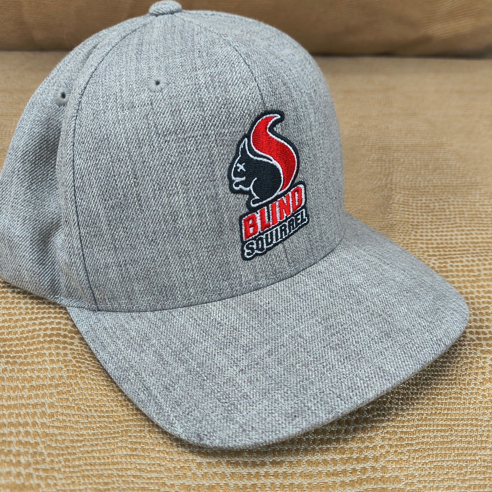 Blind Squirrel Snapback Hat Gray Embroidered Base… - image 10
