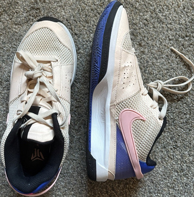 Nike Men s Ja 1 Guava Ice Lace-Up Rubber Sole Beige Pink Blue