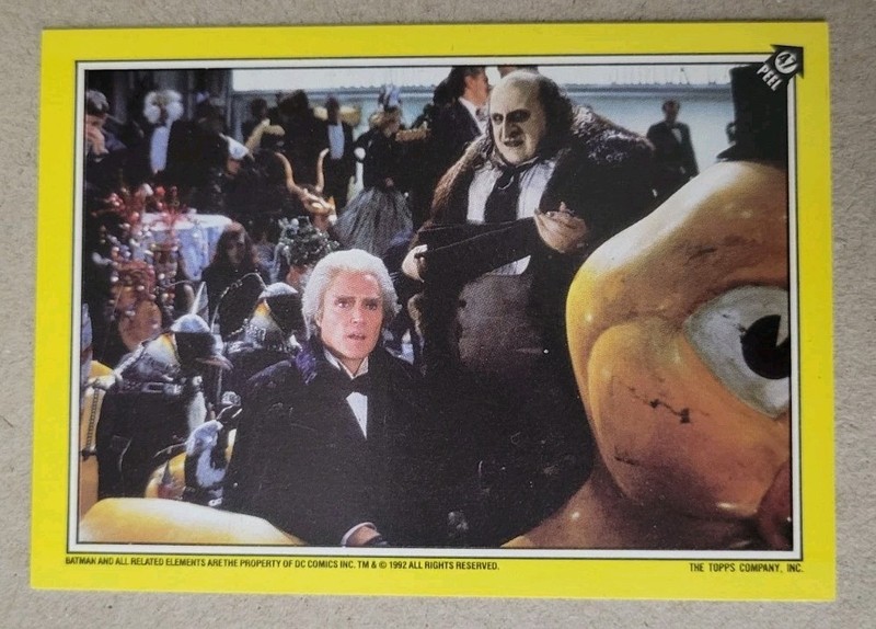 1992 Topps Batman Returns Stickers #47 Max, Penguin And Giant Duck