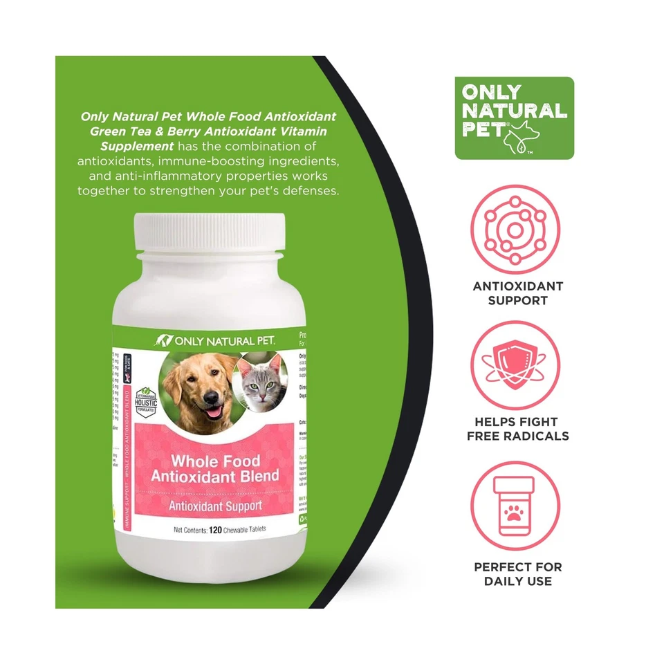 Только натуральный цельный корм для домашних животных антиоксидант зеленый чай и ягодный антиоксид... быстрая доставка - Изображение 3 из 4