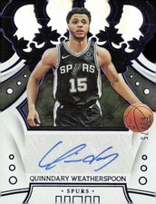 2019-20 Panini Crown Royale #CR-QWS Quinndary Weatherspoon Autographs Blue #/75