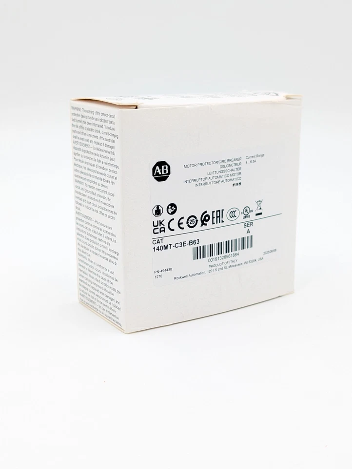 Allen-Bradley 140MT-C3E-B63 Motor Protection Circuit Breaker New in Box US STOCK - Image 4 of 4