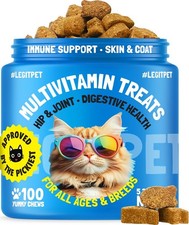 Multivitamin Cat Treats Vitamins for Indoor Cats Skin Coat Digestion Immunit...