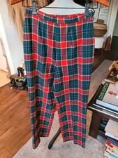 Vintage Knockout By Pendleton Wool Boyd Tartan Red Plaid Trouser Pants