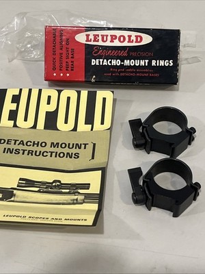 Leupold Engineered Precision Detacho Mount Rings 1  Vintage