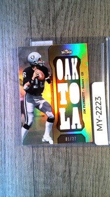 JIM PLUNKETT 2011 TRIPLE THREADS #TTR110 RELIC SEPIA 01/27