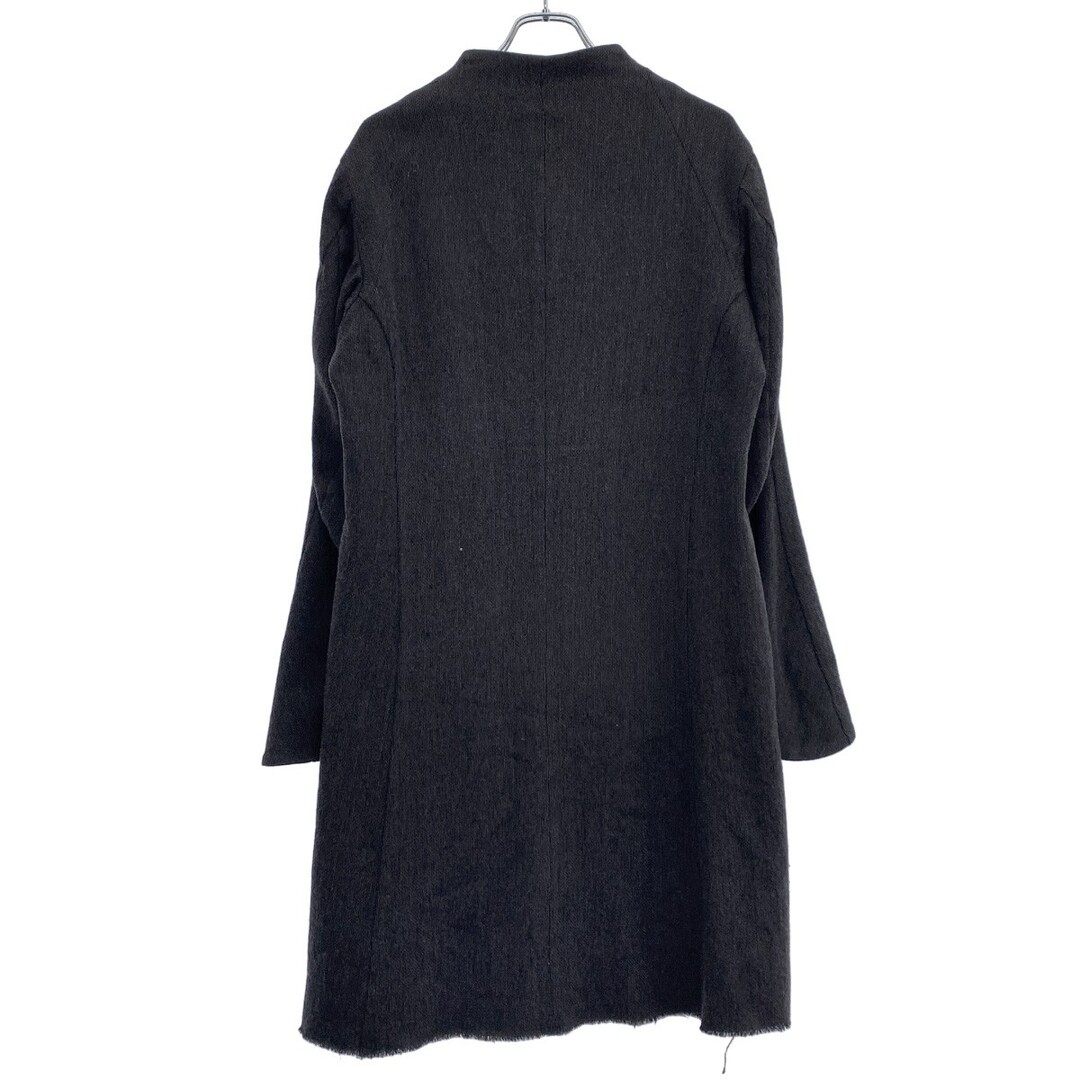 DEVOA Devore Wool Silk Zip-up Collarless Coat Cha… - image 2