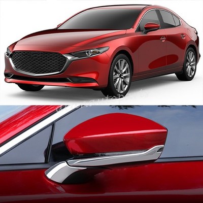For Mazda 3 BP Chrome Car Side Wing Rear View Mirror Cover Trims Strip 2019-2026