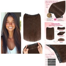 Rich Choices Wire Hair Extensions 18" 2 Dark Brown Remy Human Hair