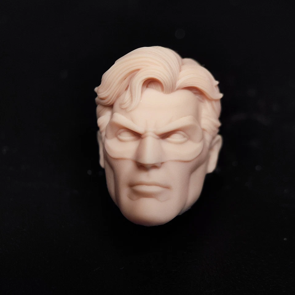 Unpainted Green Lantern Man Head Sculpt For 2.5" 1/18 3.75" 1/12 6" SHF ML Mezco - Image 2 of 3