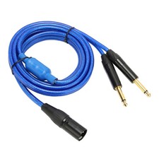 XLR To Dual 6.35mm Cable Stereo Low Loss Mono Plug XLR Male Y Splitter Cord New