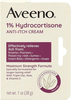 6 Pack Aveeno Active Naturals Anti-Itch Cream, 1 oz