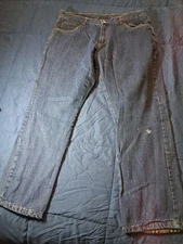 Adventuridge Jeans men's 36x32 regular fit flannel lined blue denim pants winter