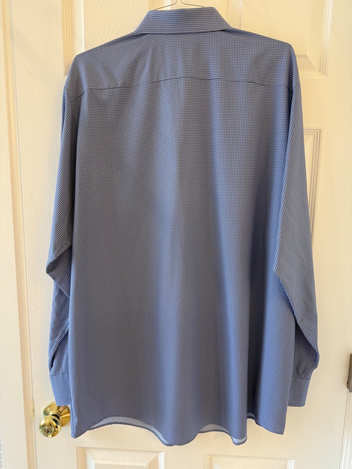 Murano Performance Button Down Shirt Blue Geometr… - image 4