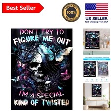 Create Stunning Wall Art with 5D Skull Diamond Painting Kit for Adults, 12X16