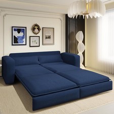 93" King Size Bed Convertible Sofa Couch 3 in 1 Sleeper Sofa With Pull Out Bed