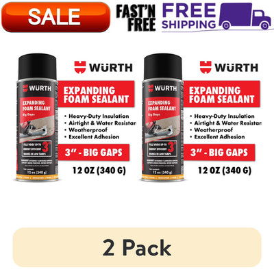 (2 Pack) Big Gaps Expanding Insulating Spray Foam Sealant, up to 3-in, 12oz Can
