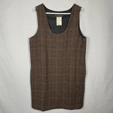 Vintage Harve Benard Wool Plaid Dress Size 12 Dark Academia Scholar Ivy League