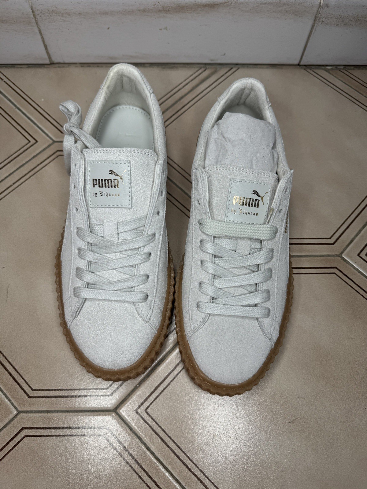 PUMA x Rihanna FENTY Suede Creepers Star White 361005 06 Women 7.5 image 5
