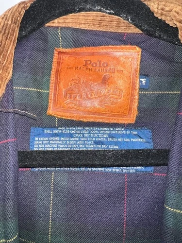 Green Polo Waxed and Lined Heritage Bomber Jacket Size Medium image 2