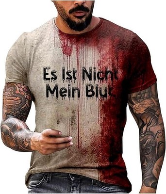 DE Problem Gelöst Bloody Shirt Halloween Horror Bloody T-Shirt Sweatshirt Männer