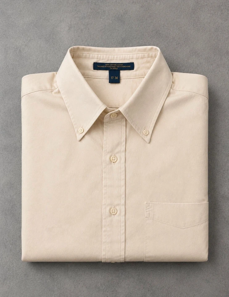 Chemise Tommy Hilfiger beige homme – Taille L – 100% coton - Photo 1/4