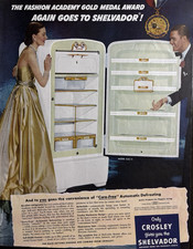 Crosley Shelvador Refrigerator Frezer Care Free Model CAC-11 VTG Print Ad 1951