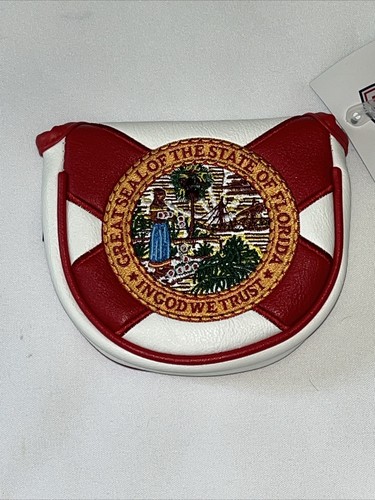 New CMC State Of Florida Mallet Putter HEADCOVER Flag Seal Head Cover Magnetic