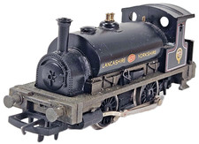 Hornby R150 OO Gauge Class 0F Pug 627 Steam Loco L&Y Black Train Runner Unboxed.