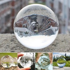Crystal Ball Clear K9 Optical Glass Sphere Decorative Home Office Desk Display