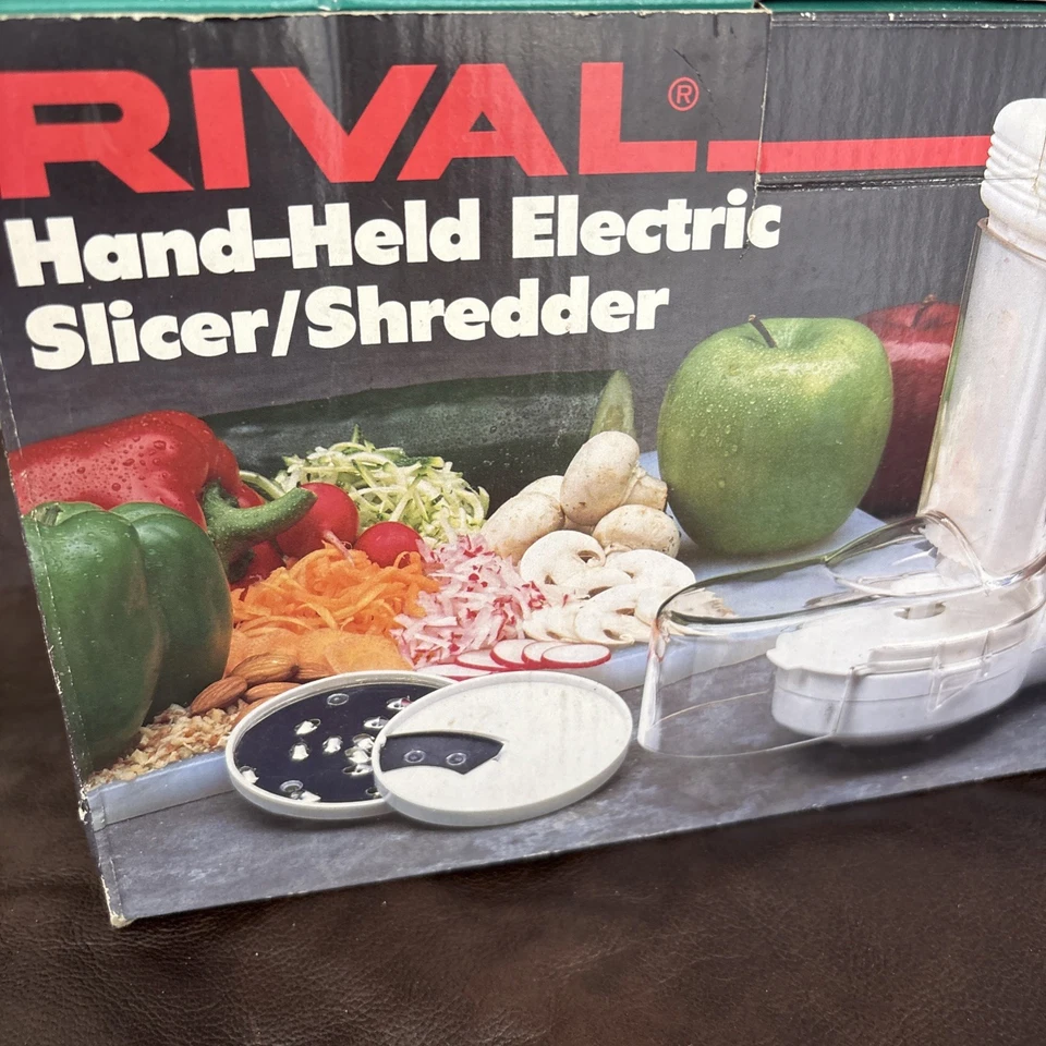 TRITURADORA CORTADORA ELÉCTRICA DE MANO RIVAL Blanca Modelo #5925 DE COLECCIÓN - ¡Completa! Foto 2 de 4