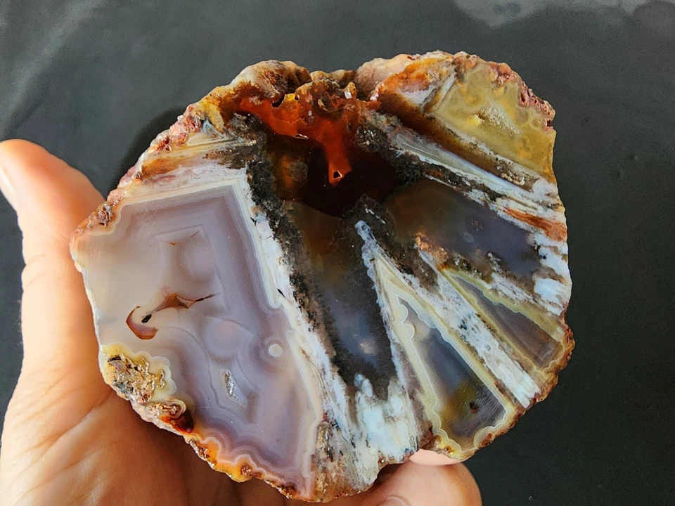 14.3 oz (406 gr) Agate Decor, Pseudomorph Agate, Natural Agate Specimen, アゲートの一対 - Image 2 of 4