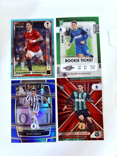 Rookie Lot Garnacho /199 2022-23 Merlin RC Jorge & Raspadori Rookie Ticket READ!