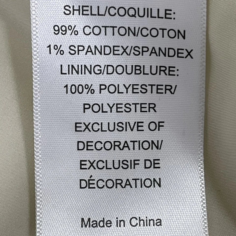 Chaqueta Blazer Tory Burch Beige 2 Botones Dorados Pico Ventilado Bolsillos Forrados Talla 4 Foto 4 de 4