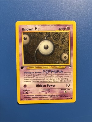 Pokemon Cards: Neo Destiny 1st Edition Uncommon: Unown P 58/105
