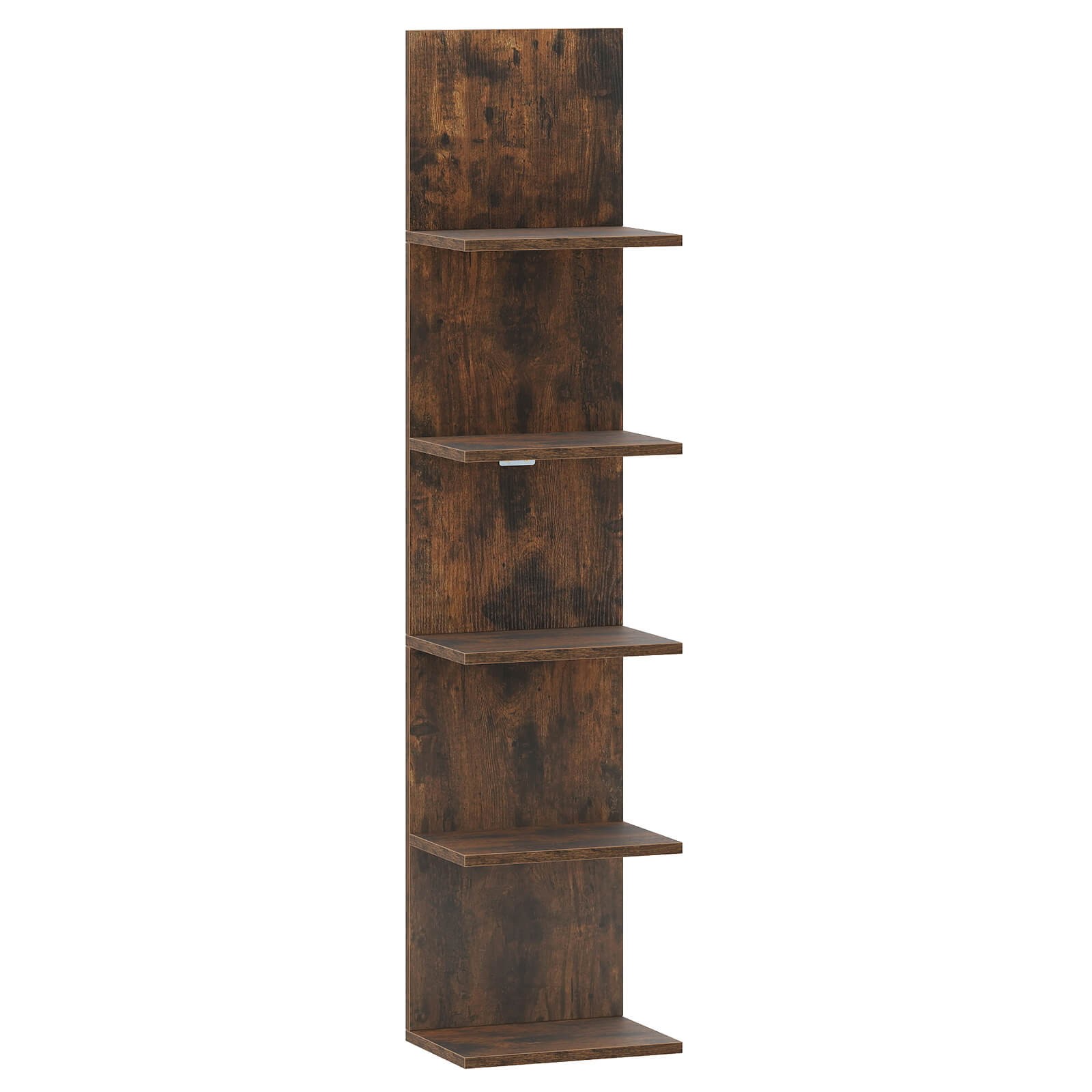 5-Tier Wall Shelves Vertical Floating Storage Shelf Unit Wall-Mounted Organizer